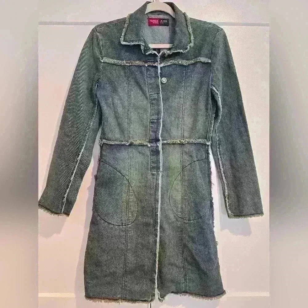 Vintage Y2K Younique Faded distressed Western Sparkly Denim Jacket